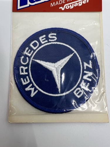 VINTAGE MERCEDES BENZ IRON ON PATCH UNUSED IN PACKAGE RACE SPORTS CAR POP ART - Picture 4 of 4