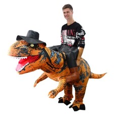 Inflatable Rider Costume Riding Me T-Rex Fancy Dress Funny Dinosaur Dragon Funny