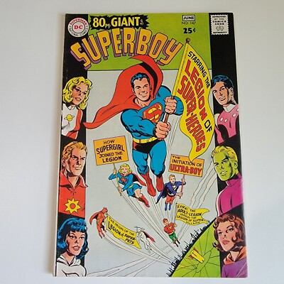 Superboy #147 DC Comics 1968 80pg. Giant Legion of Super-Heroes Special