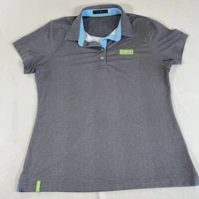 Finn Ryan Womens Golf Polo Shirt Size L Syngenta Gray