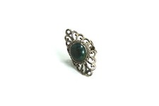 Vintage Mexico Sterling Silver  Chrysocolla Ring, Size 4 1/2
