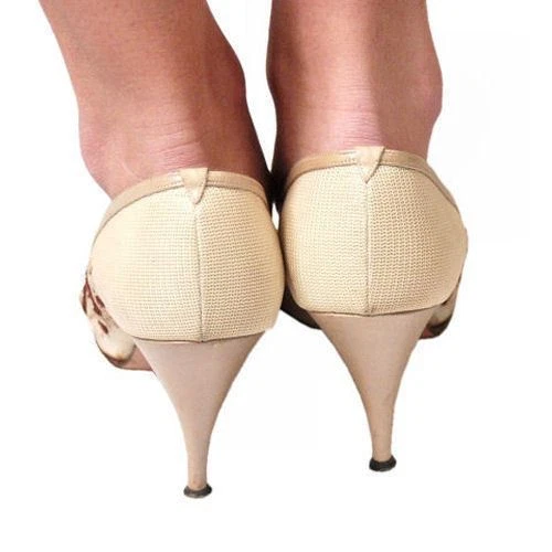 Zapatos de tacón de aguja vintage para mujer beige malla bordada Delman 1950S 7 Foto 4 de 4