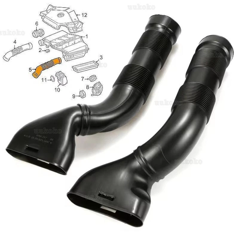 Car Air Intake Duct Hose For Mercedes-Benz W209 C209 CLK320 CLK500 AMG 2003-2005 - Image 2 of 4