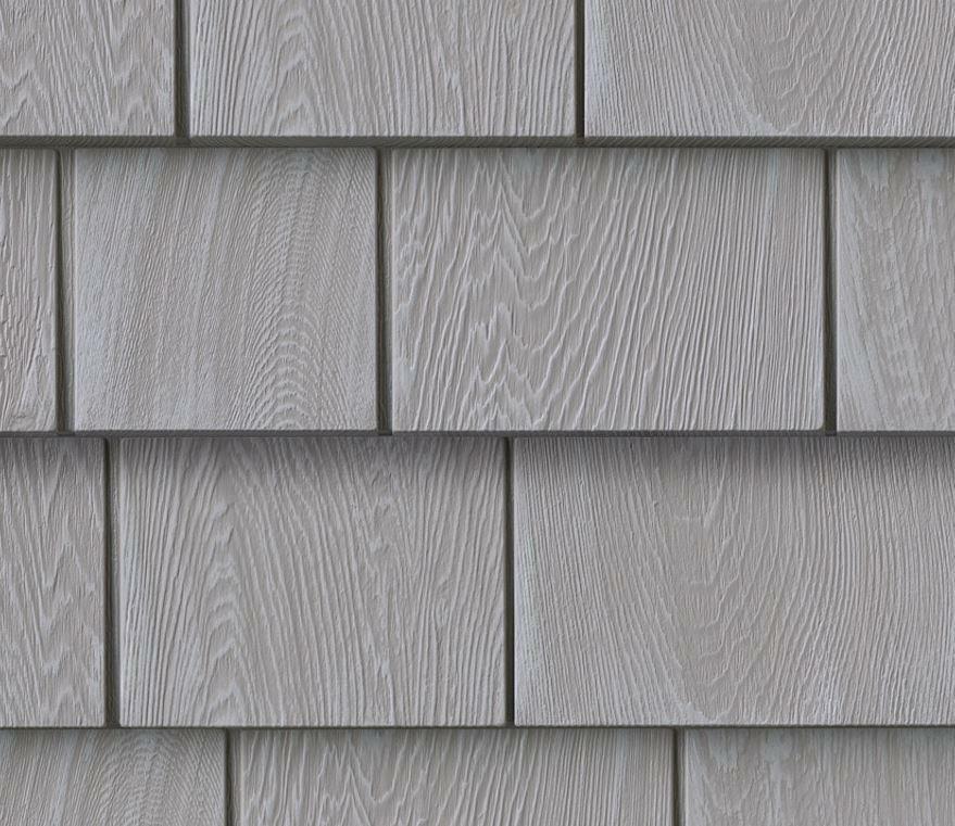 Grayne 5in. White Cedar Shingle Vinyl Siding 1/2 Square, 24 Panels, 50