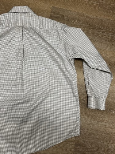 Brooks Brothers Mens XL Shirt Blue White Gingham Check Made USA Cotton - Picture 8 of 10