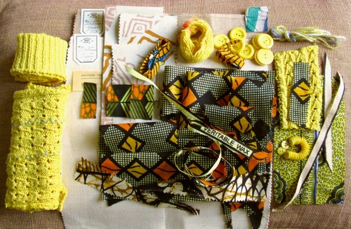 Inspiration VintageTextiles,SLOW STITCH,bundle,African wax,craft,upcycled cotton - Picture 7 of 7