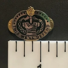 United States Army, This We'll Defend, 1.25" Vintage Military Enamel Lapel Pin
