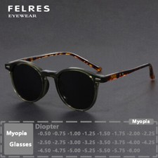 TR90 Round Tinted Myopia Nearsighted Glasses Unisex Fashion Outdoor Sunglasses