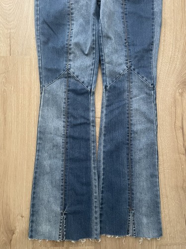 Womens Hummingbird Brand SZ M Denim Flare Jeans High Waist Stretch Bootcut - Foto 11 di 13