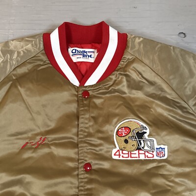 Vintage 80s NFL Chalk Line San Francisco 49ers Satin Spell Out