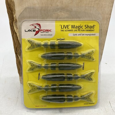 Lake Fork Live Magic Shad Watermelon Swimbait 3.5'' Garlic Salt Impregnated