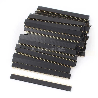 10PCS 2.54mm 40pin Single Row Straight Female Pin Header Strip PBC