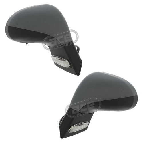 Electric Wing Door Mirrors Peugeot 207 2006-2013 Primed Covers Pair Left & Right