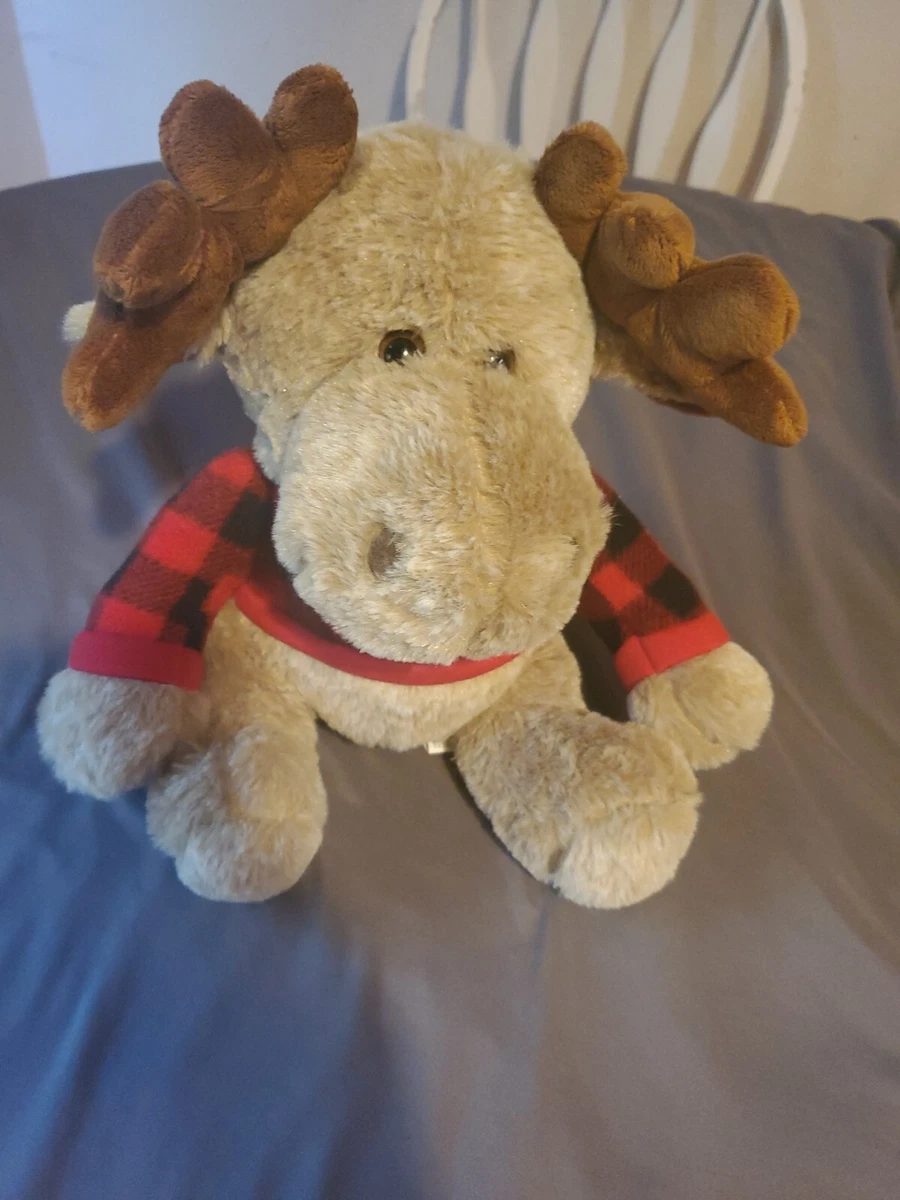 Joann Fabrics 11 Moose Plush Stuffed Animal Red Buffalo Check