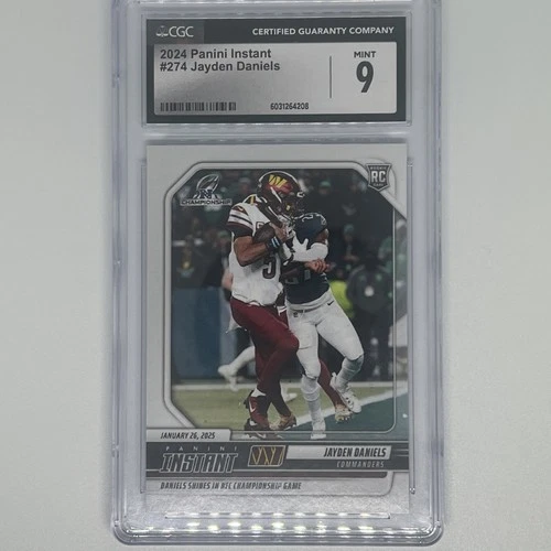 Jayden Daniel’s 2024 Panini Instant NFL Rookie Card PSA 9
