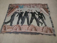 Nsync vintage tapestry blanket 45” X 58” Made In USA The Northwest Company Used
