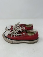 Converse Chuck Taylor All Star Kids 11C Red Low Top Sneakers Canvas Shoes