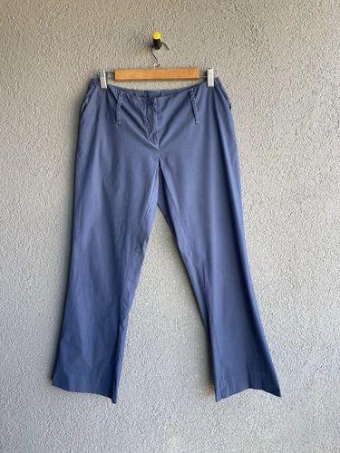 Pantalone donna PRADA blu poliestere taglia S