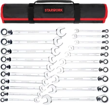 TRUE MECHANIC™ 20 Pc. Reversible Ratcheting Combination Wrench Set, Non-Slip, Lo