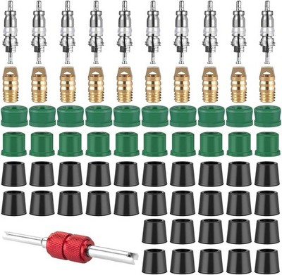 71PCS Yellow Jacket HVAC Hose Gasket, Air Conditioning Valve Core Assortment Kit