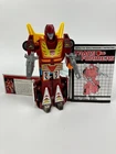 Vintage G1 Transformers Hot Rod Complete w Guns Book Stats Card Metal Feet