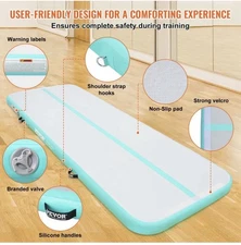 VEVOR Gymnastics Air Mat, 4 inch Thickness Inflatable Gymnastics Tumbling Mat