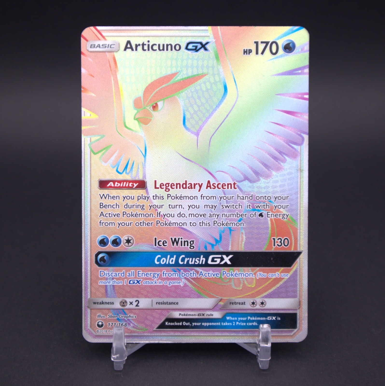 Pokemon | Articuno GX (Secret) 171/168 - RAINBOW RARE! - S&M: Celestial Storm