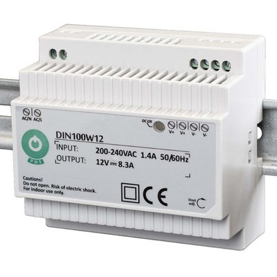 POS POWER Serie DIN100W Hutschienen-Netzteile 100Watt, 12V-/8,3A, 24V-/4,15A