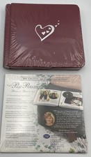 Creative Memories 7x7 Scrapbook Album Deep Red Foil Hearts W/pages Protectors