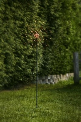 Star Trading LED-Dekostab 'Firework Outdoor' 110x36 cm, schwarz, 160 warmwhite L