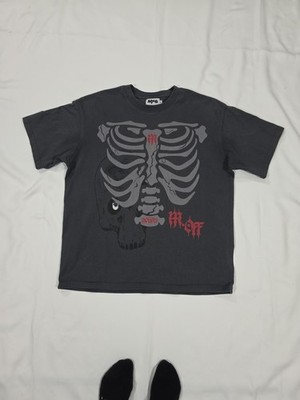 MTVS Natural Selection Men's Gray  Heavyweight Skeleton T-Shirt XL Boxy Fit