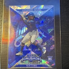 2025 Panini Crusade Blue Parallel Rookie Luisangel Acuna #42 New York Mets MLB