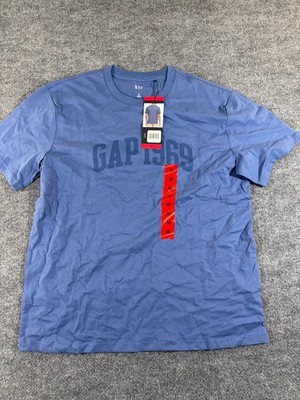 Vintage Gap 1969 Logo T-Shirt Men's Size M Blue Cotton Blend Crew Neck Graphic