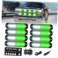 Led Surface Mount Strobe Lights Kit Wcontrol Panel 8pcs White Green Led Surface Mount Strobe Lights Kit Wcontrol Panel 8pcs White Green