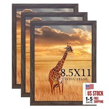 8.5x11 Picture Frame walnut Set of 3, Certificate 8.5x11 Pack of 3 Walnut