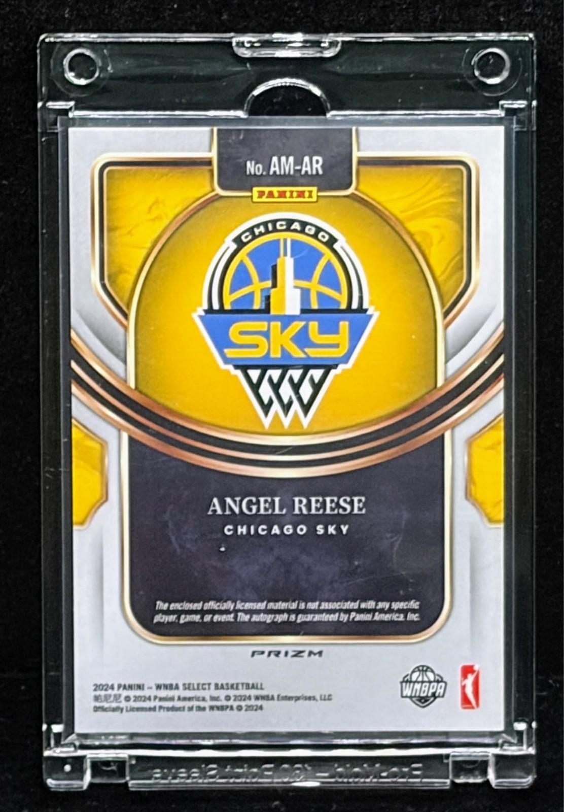 2024 Panini Select WNBA -Angel Reese Silver Prizm Patch Auto RPA view 2