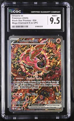 Oricorio EX 024 CGC 9.5 Mint+ 2025 Mega Charizard X Upc Black Star Promos Pokemo