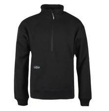 Arborwear Cotton Double Thick Half Zip Sweatshirt Size Medium Black