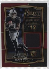 2020 Panini Select Draft Selections Memorabilia Red Prizm Henry Ruggs III 7eo