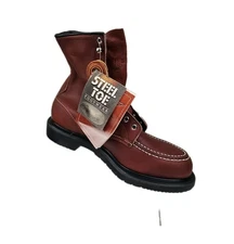 Vtg Red Wing Boots 4440 Moc Toe Steel Toe Work Boots Mens Size 11 D New