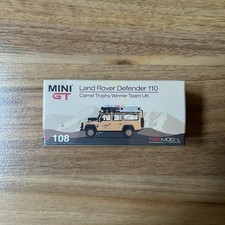 Mini GT #108 Land Rover Defender 110 1989 Camel Trophy Winner