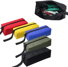 Waterproof Zipper Tool Bags Heavy Duty Canvas Pouches for Small Tools Screws Nai