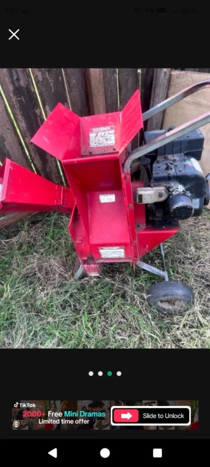 Troy-Bilt Super Tomahawk Chipper Shredder 8HP 11087 Briggs & Stratton + tow bar - Image 3 of 4