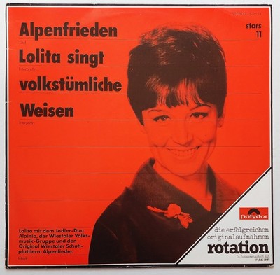 LOLITA - ALPENFRIEDEN LP 1965 (POLYDOR) 2428 139 STEREO IMPORT FROM GERMANY