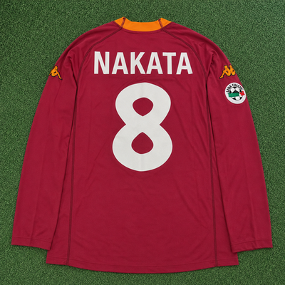 Nakata - AS Roma 2000 2001 Official Long Sleeve Jersey Shirt Kit
