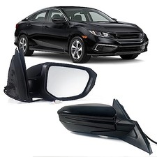 Right Passenger Side Door Mirror For 2016-2021 HONDA CIVIC LX SE R-3Pins Black