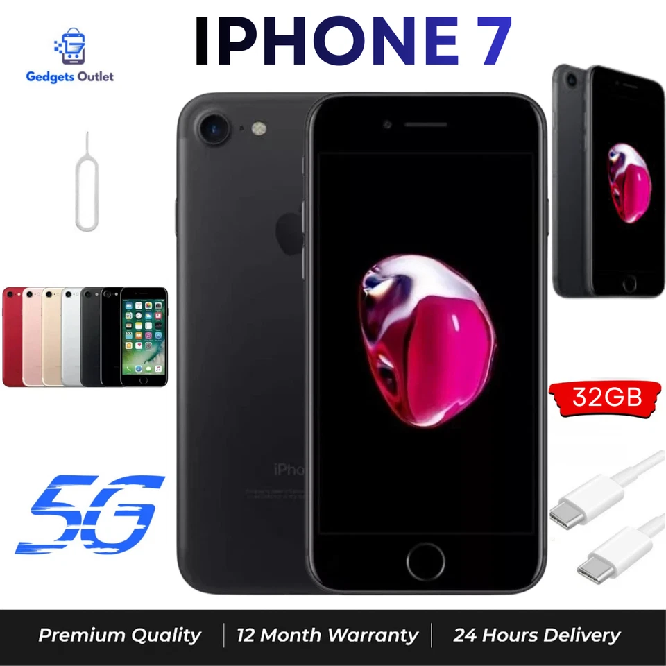 Apple iPhone 7 32GB Unlocked Smartphone All Colors Brand New Condition Phone