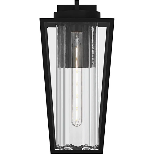 Matte Black  Outdoor Wall Lantern from the Jett Collection - Picture 3 of 5