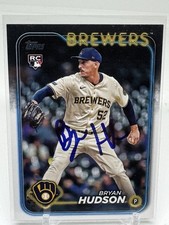 2024 Topps Update Bryan Hudson SIGNED Milwaukee Brewers #US105 RC Card