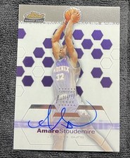 2002-03 Amare Stoudemire Topps Finest Rookie RC BOLD ON CARD Auto #173 /999 HOF. rookie card picture